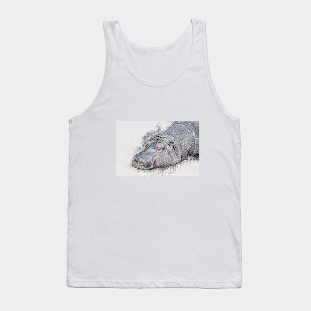 Hippopotamus Wild Animal Safari Africa Jungle Tank Top by Cubebox